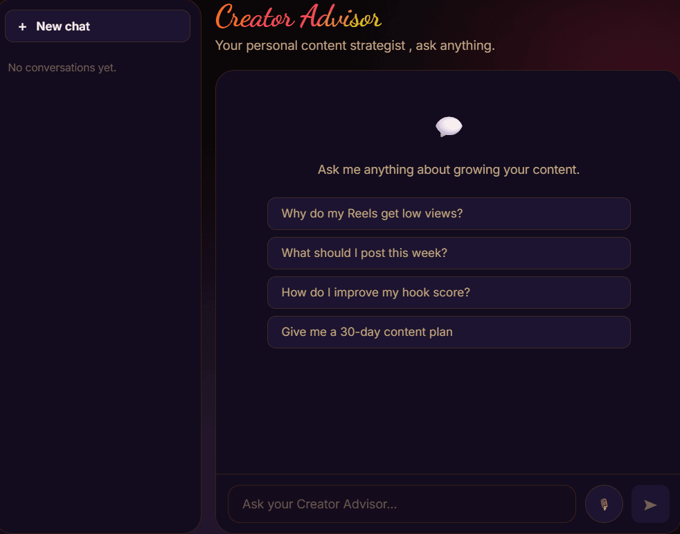 Creator Advisor AI